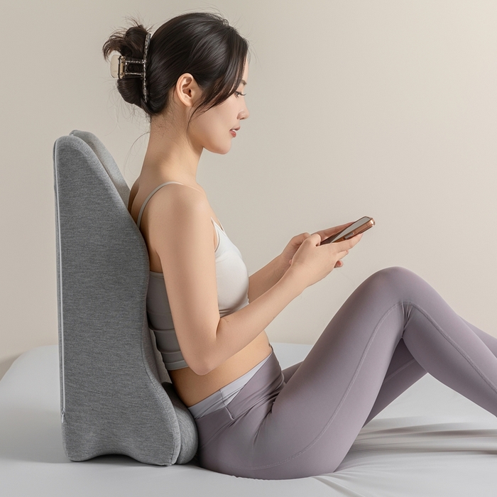 91家纺网 家纺一手货源 找家纺 腾超家纺 2025新款凉感丝人体工学趴睡枕枕头枕芯 灰色针织款