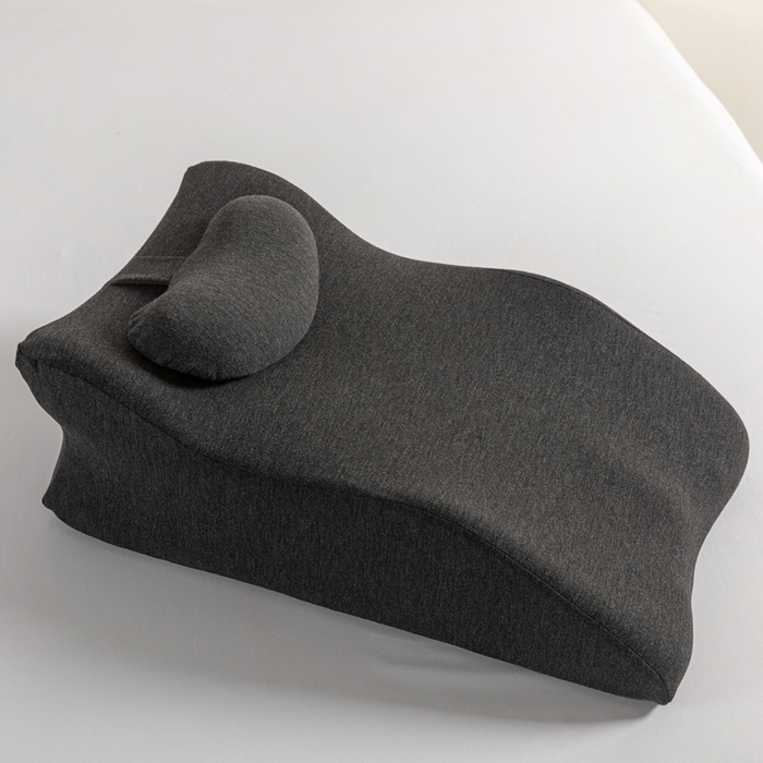 91家纺网 家纺一手货源 找家纺 腾超家纺 2025新款凉感丝人体工学趴睡枕枕头枕芯 黑色针织款