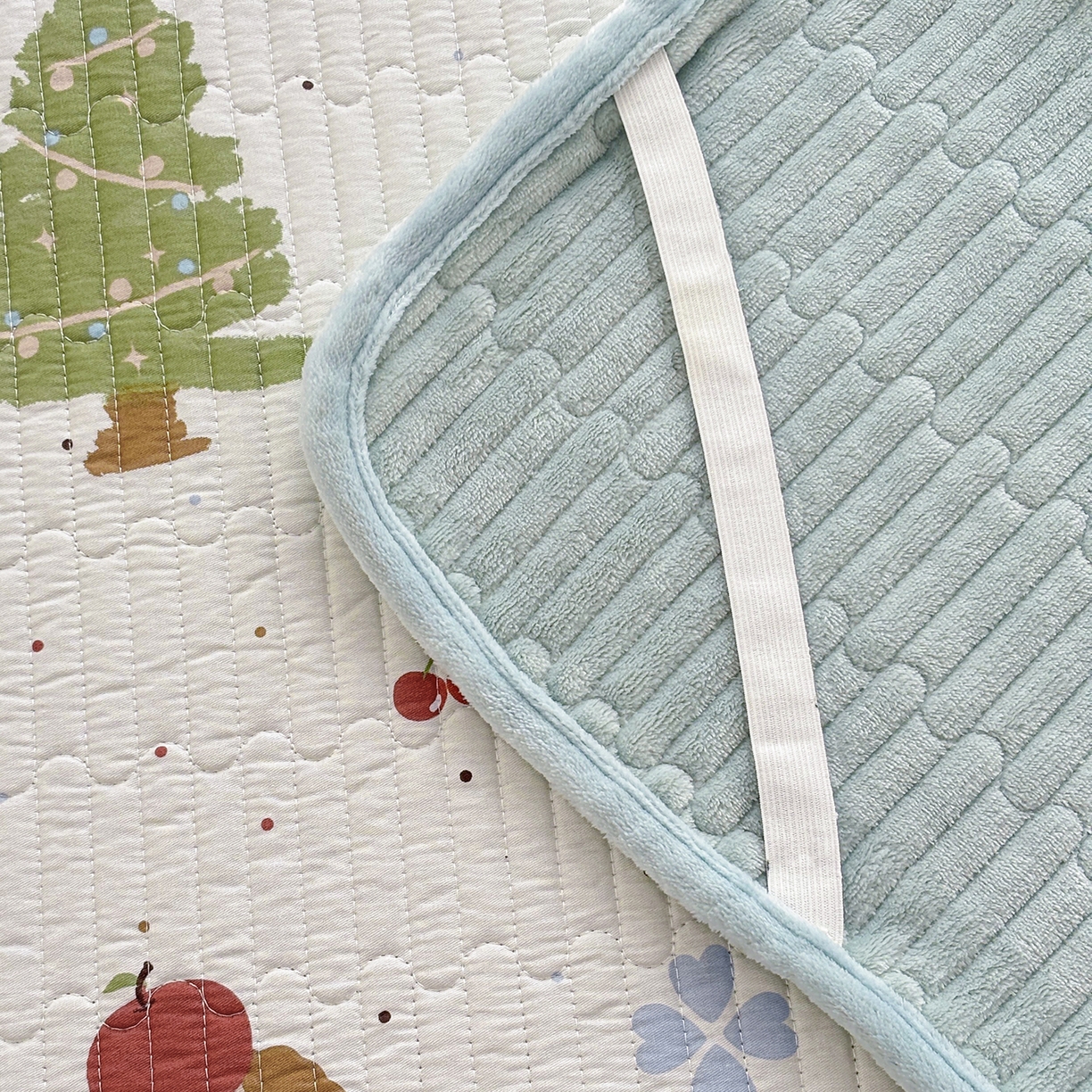 91家纺网 家纺一手货源 找家纺 （总）金艾草 2025新款一面绒一面棉榻榻米大炕盖单件棉加绒床盖三件套A版全棉印花B版加厚牛奶绒 （提供买家秀）