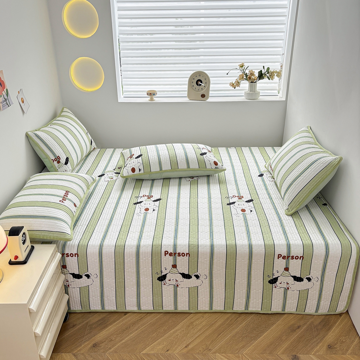 91家纺网 家纺一手货源 找家纺 （总）金艾草 2025新款一面绒一面棉榻榻米大炕盖单件棉加绒床盖三件套A版全棉印花B版加厚牛奶绒 （提供买家秀）