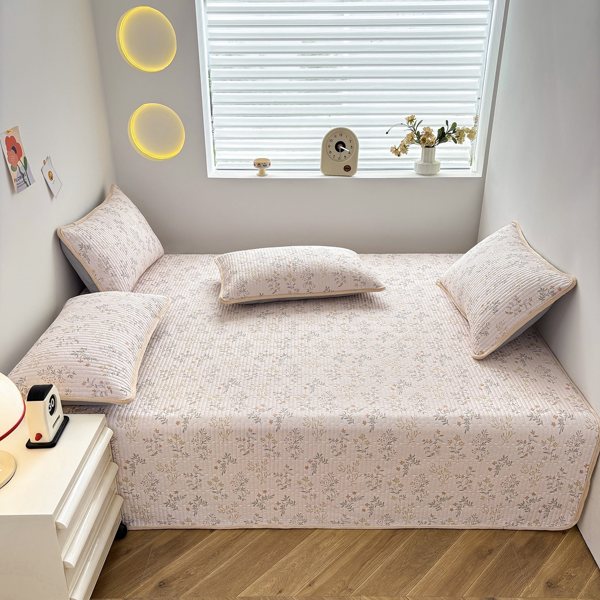 金艾草 2025新款一面绒一面棉榻榻米大炕盖单件棉加绒床盖三件套A版全棉印花B版加厚牛奶绒  （提供买家秀） 醉梦希花