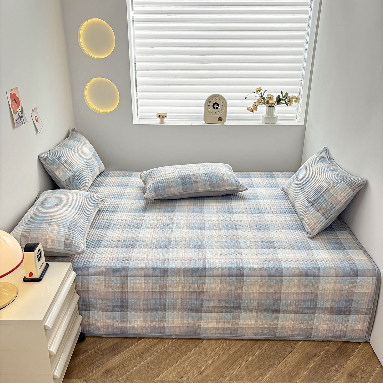 金艾草 2025新款一面绒一面棉榻榻米大炕盖单件棉加绒床盖三件套A版全棉印花B版加厚牛奶绒  （提供买家秀） 苏轮-绒