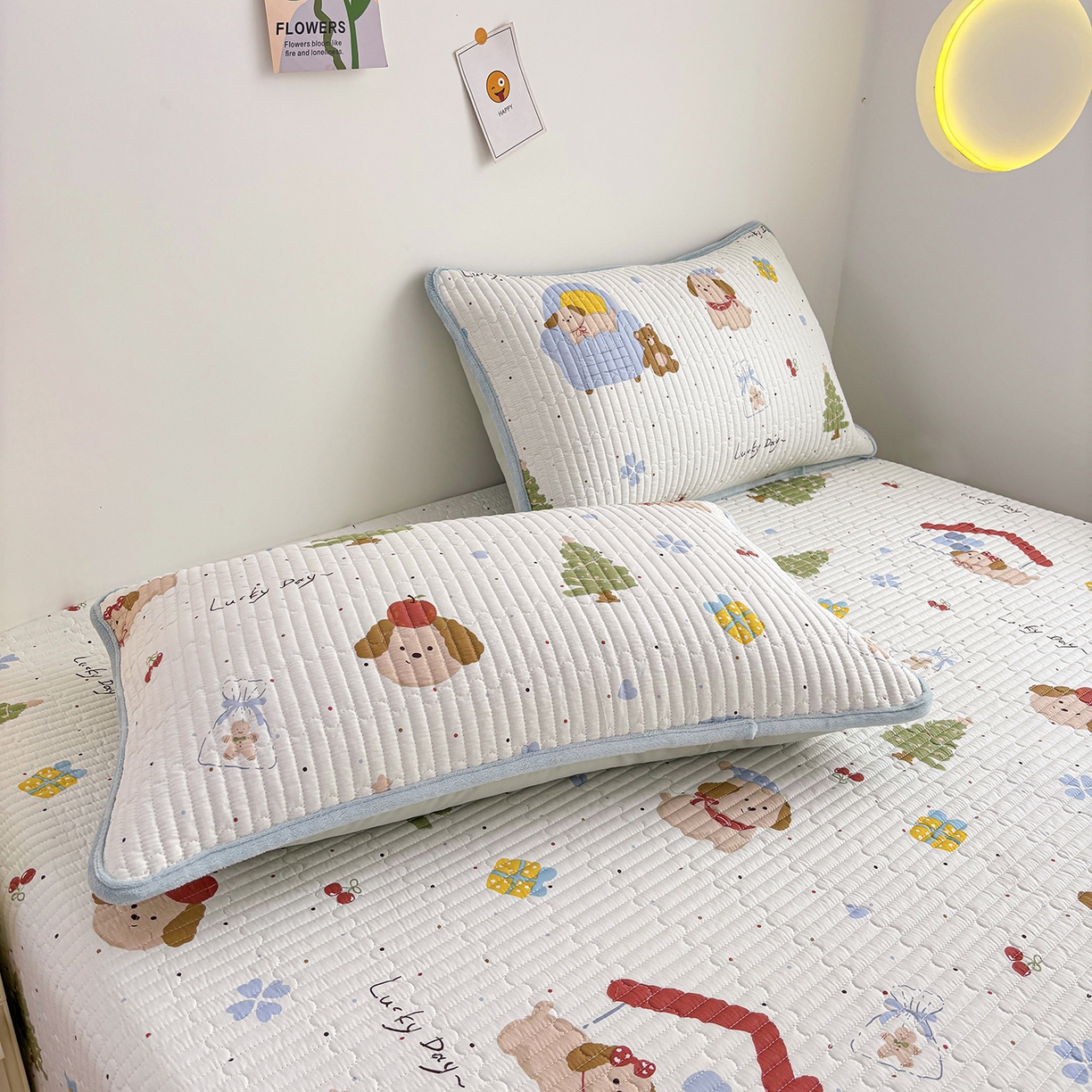 91家纺网 家纺一手货源 找家纺 金艾草 2025新款一面绒一面棉榻榻米大炕盖单件棉加绒床盖三件套A版全棉印花B版加厚牛奶绒 （提供买家秀） 浪漫小屋