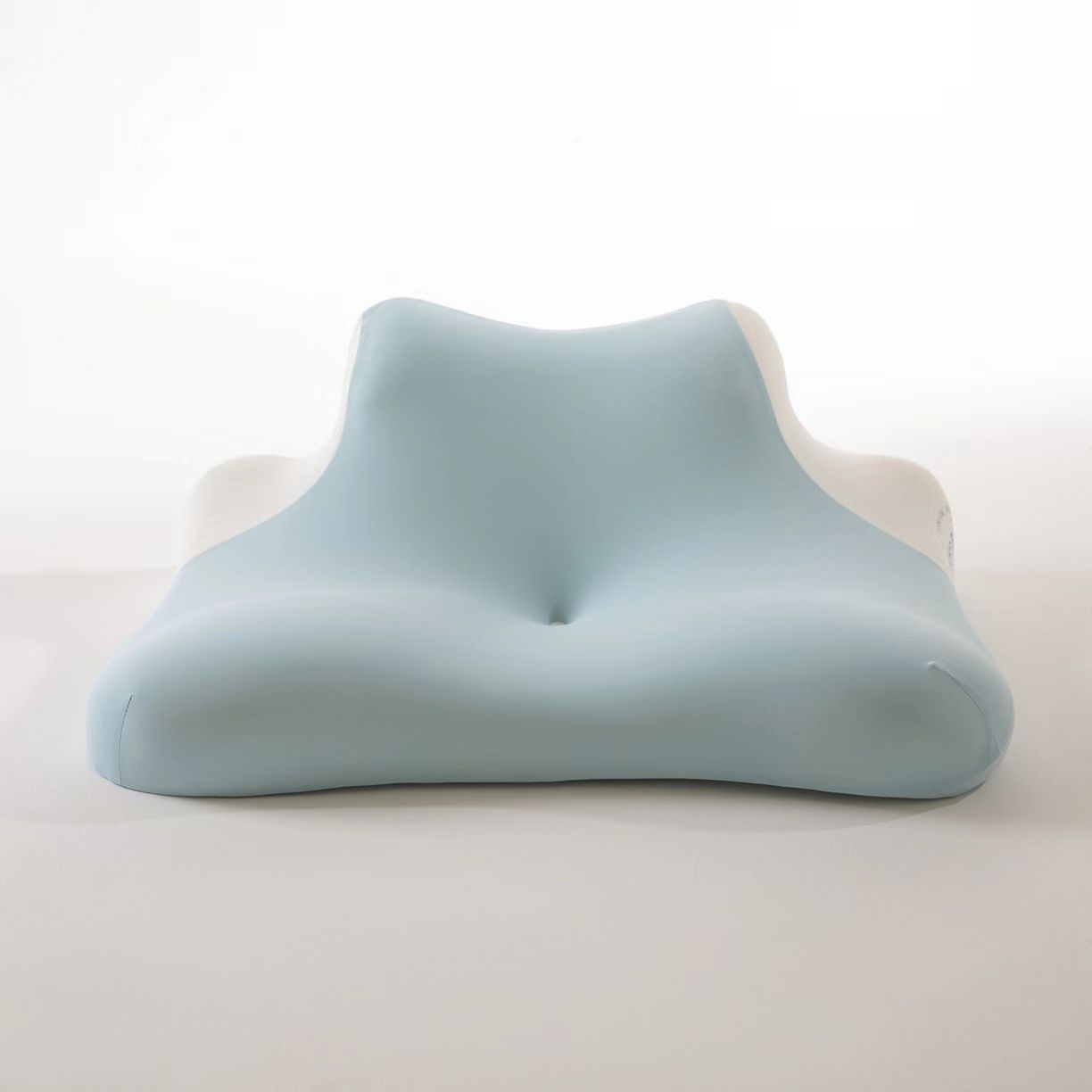 91家纺网 家纺一手货源 找家纺 腾超家纺 2025新款多功能慢回弹趴睡枕趴趴枕记忆棉枕头枕芯 冰晶蓝