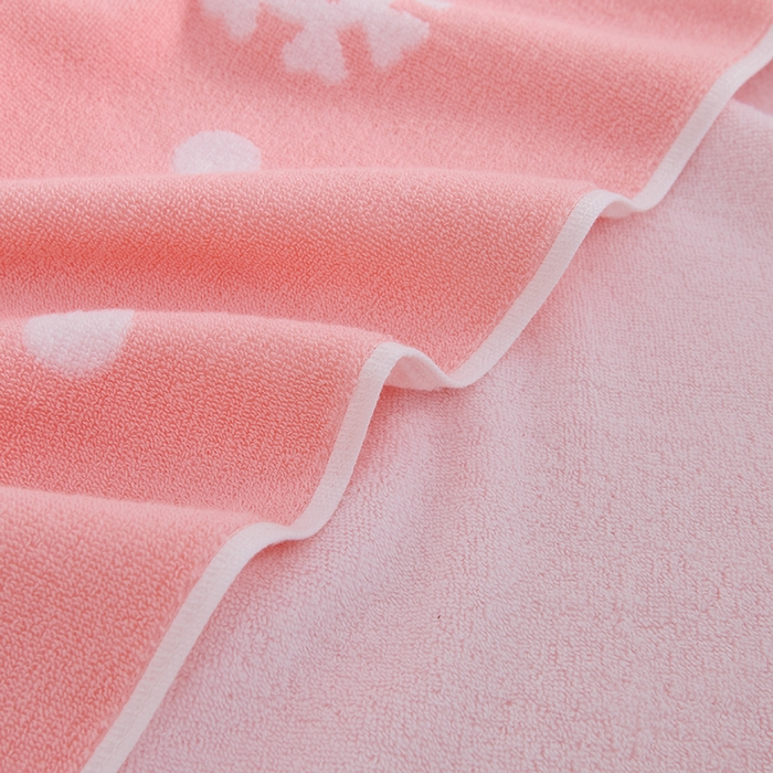 91家纺网 家纺一手货源 找家纺 棠薇家纺 2025新款全棉股纱毛巾浴巾套巾绣花纯棉浴巾毛巾卡通成人儿童学生 毛巾-雪人粉 毛巾 74*35cm