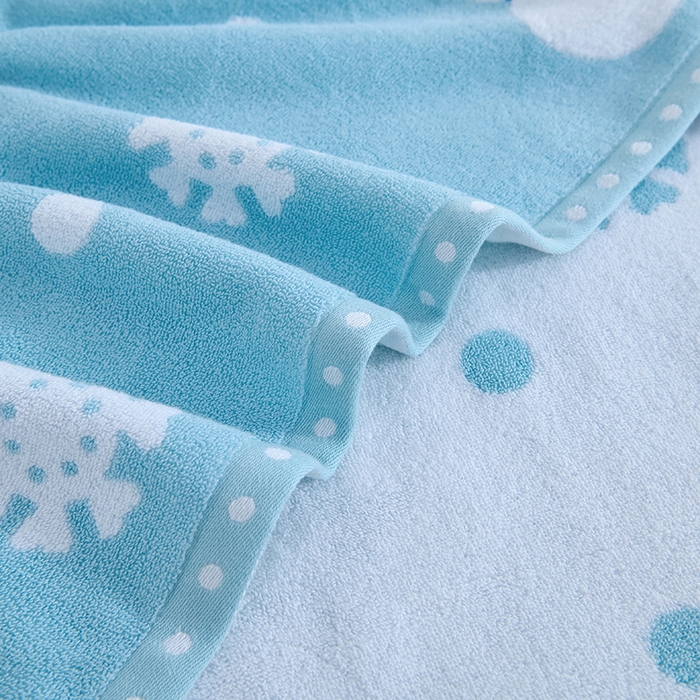 91家纺网 家纺一手货源 找家纺 棠薇家纺 2025新款全棉股纱毛巾浴巾套巾绣花纯棉浴巾毛巾卡通成人儿童学生 毛巾-雪人兰 毛巾 74*35cm