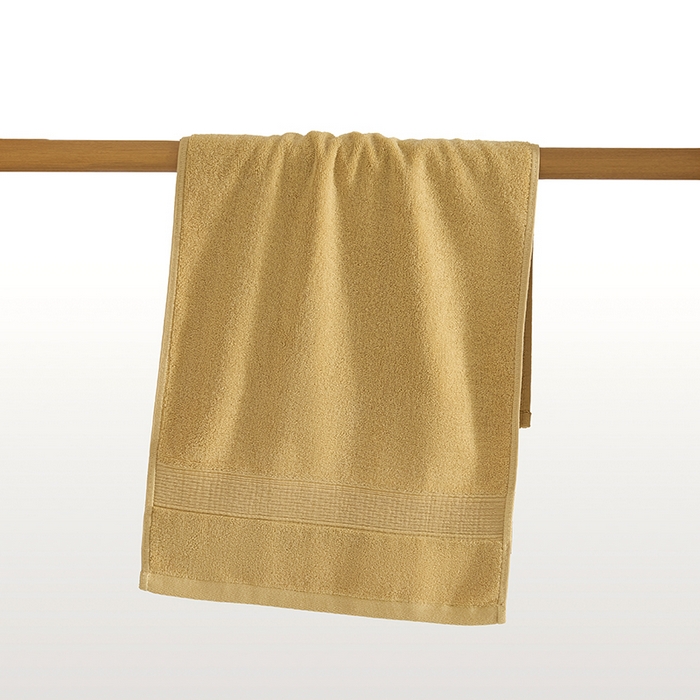 棠薇家纺 2025新款素色全棉股纱毛巾浴巾套巾纯色 纯棉浴巾毛巾民宿宾馆酒店 毛巾-麦黄 毛巾 74*35cm
