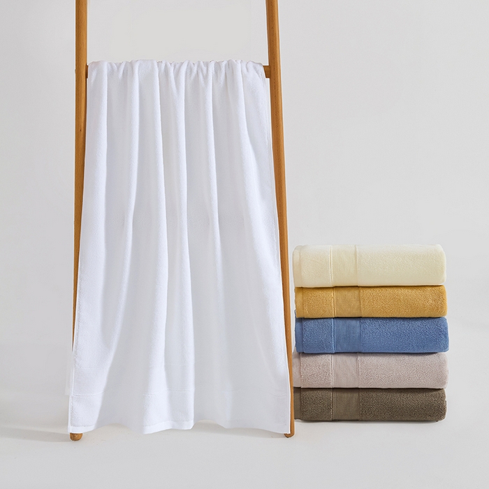 91家纺网 家纺一手货源 找家纺 棠薇家纺 2025新款素色全棉股纱毛巾浴巾套巾纯色 纯棉浴巾毛巾民宿宾馆酒店 毛巾-极致白 毛巾 74*35cm