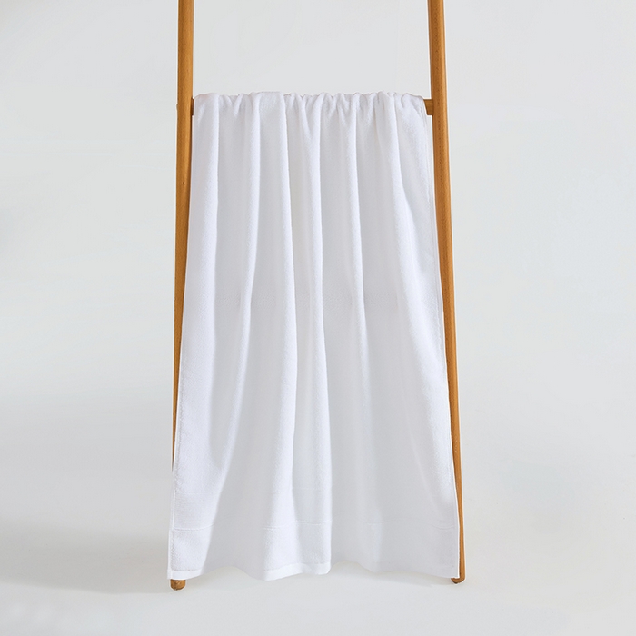 91家纺网 家纺一手货源 找家纺 棠薇家纺 2025新款素色全棉股纱毛巾浴巾套巾纯色 纯棉浴巾毛巾民宿宾馆酒店 毛巾-极致白 毛巾 74*35cm