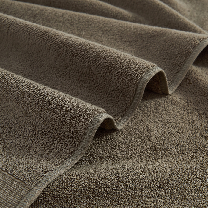 91家纺网 家纺一手货源 找家纺 棠薇家纺 2025新款素色全棉股纱毛巾浴巾套巾纯色 纯棉浴巾毛巾民宿宾馆酒店 浴巾-褐色 浴巾140*70