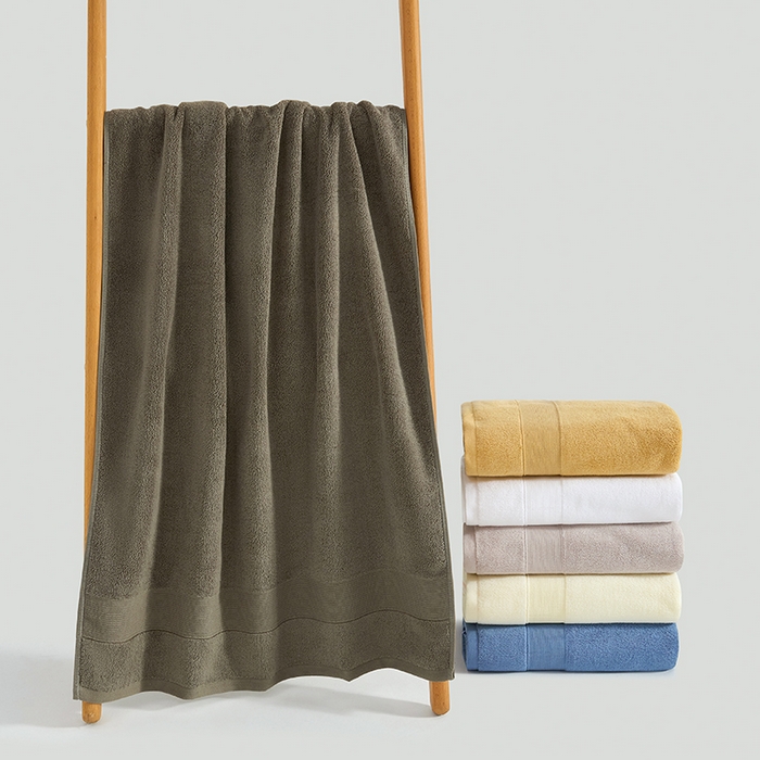 91家纺网 家纺一手货源 找家纺 棠薇家纺 2025新款素色全棉股纱毛巾浴巾套巾纯色 纯棉浴巾毛巾民宿宾馆酒店 毛巾-褐色 毛巾 74*35cm