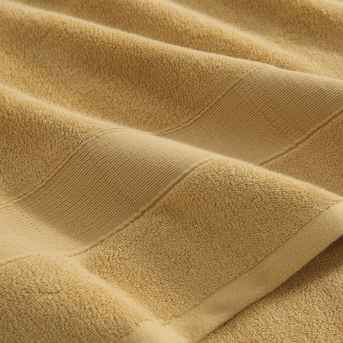 91家纺网 家纺一手货源 找家纺 棠薇家纺 2025新款素色全棉股纱毛巾浴巾套巾纯色 纯棉浴巾毛巾民宿宾馆酒店 毛巾-麦黄 毛巾 74*35cm