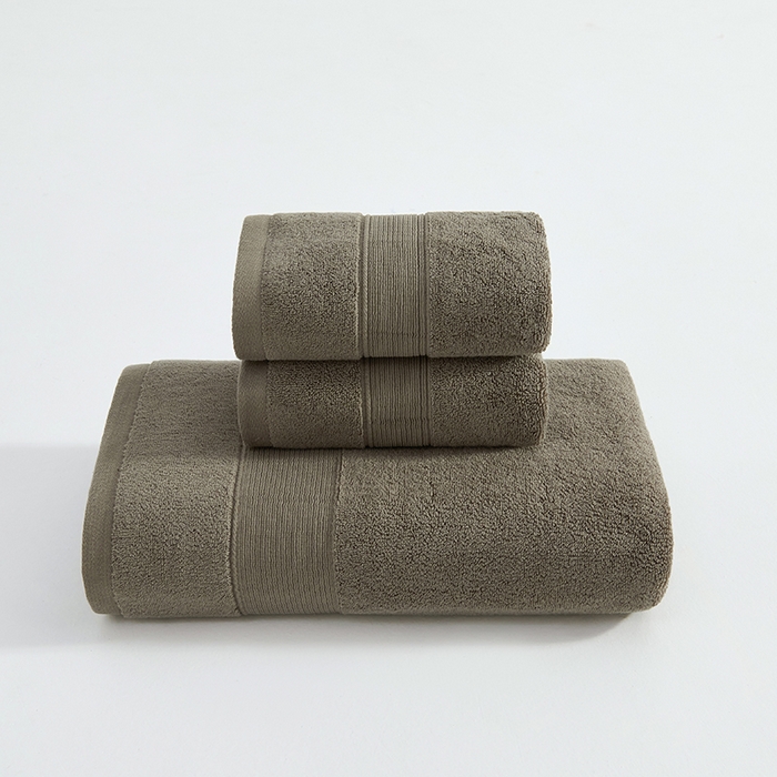 91家纺网 家纺一手货源 找家纺 棠薇家纺 2025新款素色全棉股纱毛巾浴巾套巾纯色 纯棉浴巾毛巾民宿宾馆酒店 浴巾-褐色 浴巾140*70