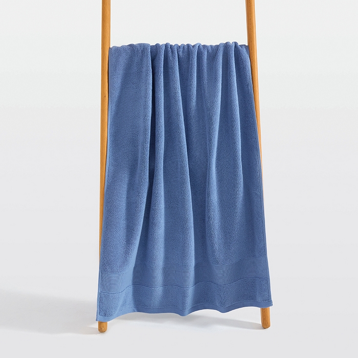 91家纺网 家纺一手货源 找家纺 棠薇家纺 2025新款素色全棉股纱毛巾浴巾套巾纯色 纯棉浴巾毛巾民宿宾馆酒店 毛巾-海茵蓝 毛巾 74*35cm