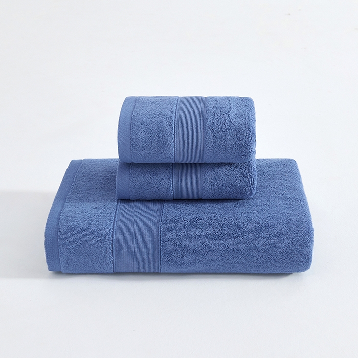 91家纺网 家纺一手货源 找家纺 棠薇家纺 2025新款素色全棉股纱毛巾浴巾套巾纯色 纯棉浴巾毛巾民宿宾馆酒店 毛巾-海茵蓝 毛巾 74*35cm
