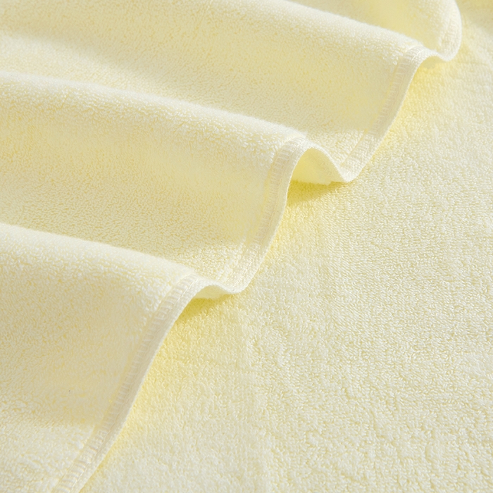 91家纺网 家纺一手货源 找家纺 棠薇家纺 2025新款素色全棉股纱毛巾浴巾套巾纯色 纯棉浴巾毛巾民宿宾馆酒店 毛巾-奶酪黄 毛巾 74*35cm