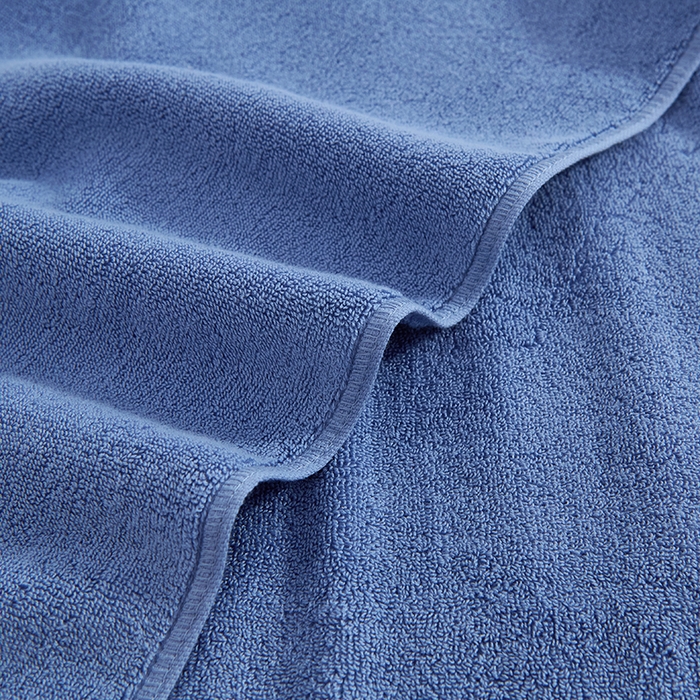 91家纺网 家纺一手货源 找家纺 棠薇家纺 2025新款素色全棉股纱毛巾浴巾套巾纯色 纯棉浴巾毛巾民宿宾馆酒店 浴巾-海茵蓝 浴巾140*70