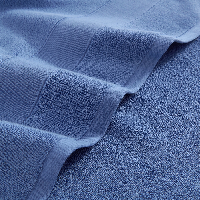 91家纺网 家纺一手货源 找家纺 棠薇家纺 2025新款素色全棉股纱毛巾浴巾套巾纯色 纯棉浴巾毛巾民宿宾馆酒店 浴巾-海茵蓝 浴巾140*70