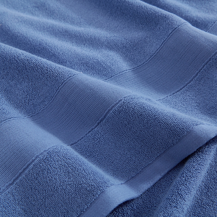91家纺网 家纺一手货源 找家纺 棠薇家纺 2025新款素色全棉股纱毛巾浴巾套巾纯色 纯棉浴巾毛巾民宿宾馆酒店 浴巾-海茵蓝 浴巾140*70