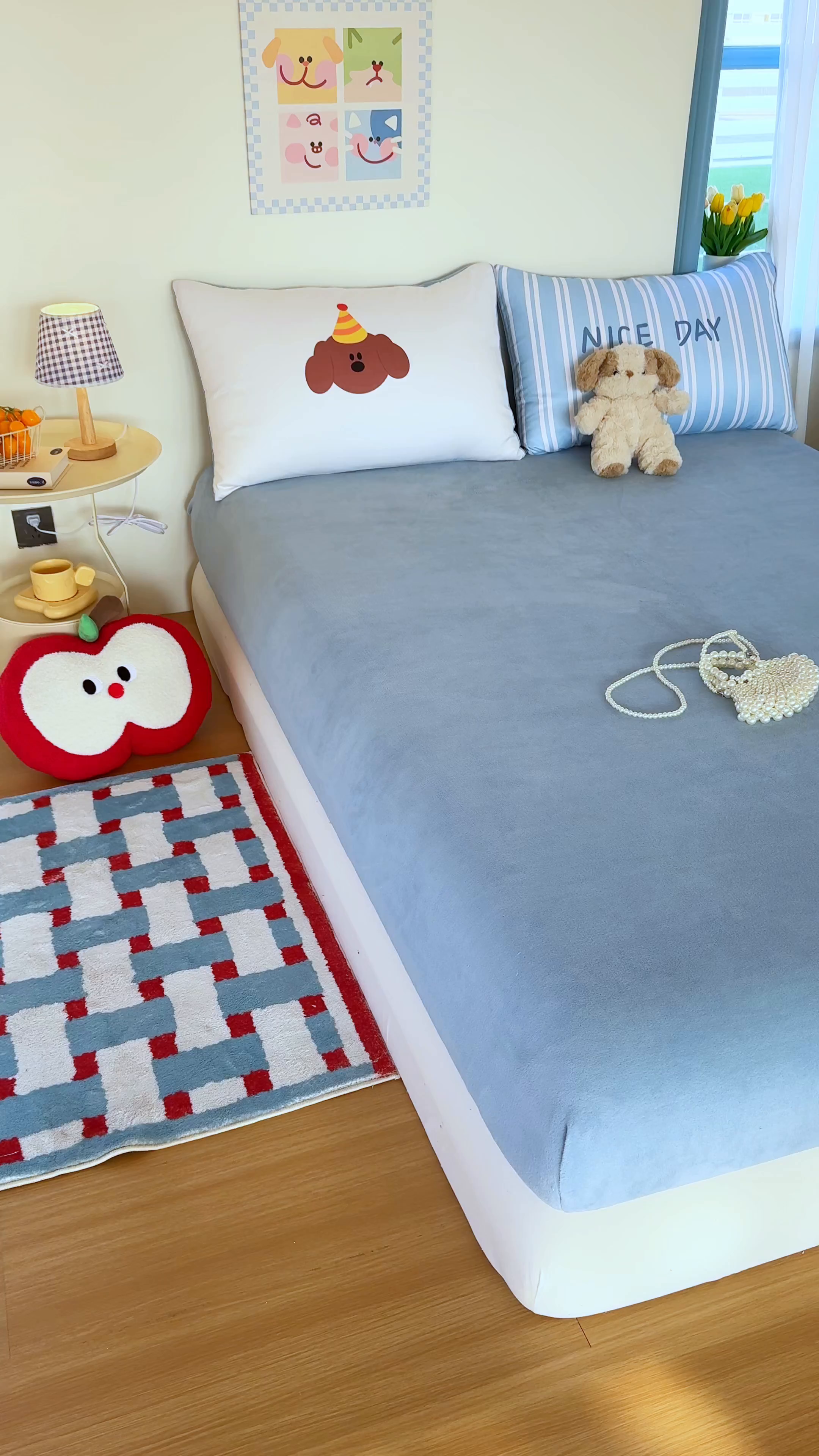 91家纺网 家纺一手货源 找家纺 （总）十一家居 2025新款A类原创设计大版印花恒温保暖牛奶绒床笠套件