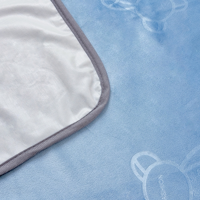 91家纺网 家纺一手货源 找家纺 茗婷家纺 2025新款牛奶绒防水床单隔尿垫供跨境外贸亚马逊秋冬热款 湖蓝色