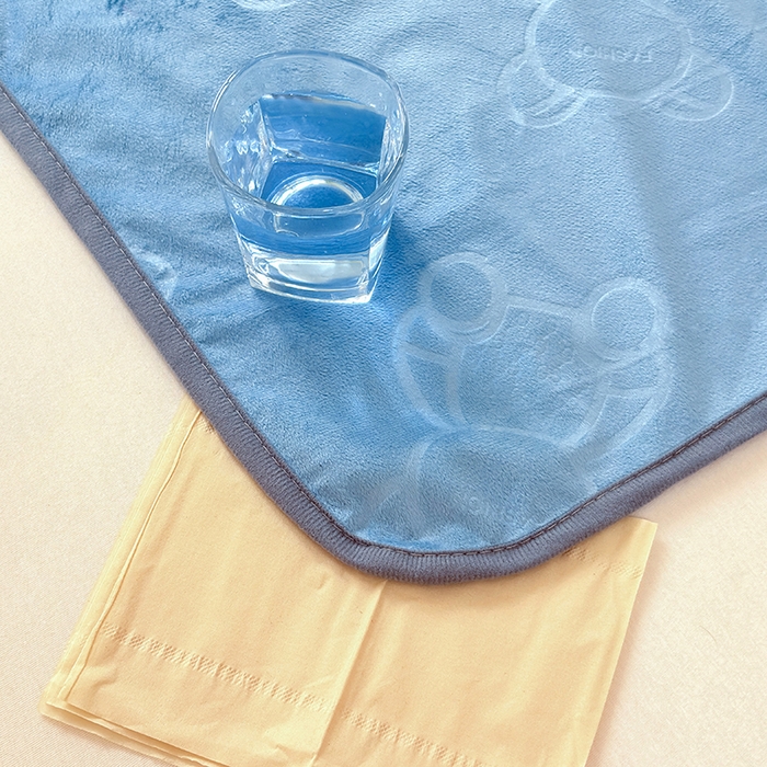 91家纺网 家纺一手货源 找家纺 茗婷家纺 2025新款牛奶绒防水床单隔尿垫供跨境外贸亚马逊秋冬热款 湖蓝色