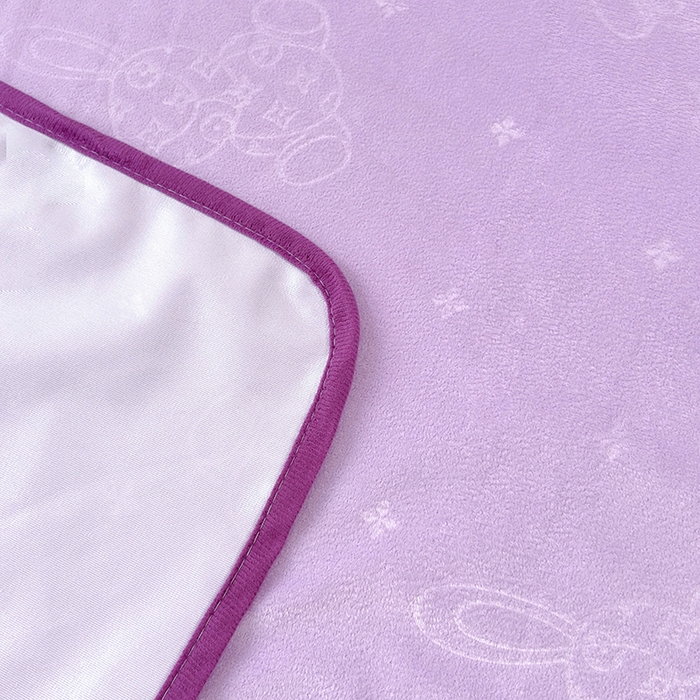 91家纺网 家纺一手货源 找家纺 茗婷家纺 2025新款牛奶绒防水床单隔尿垫供跨境外贸亚马逊秋冬热款 丁香紫