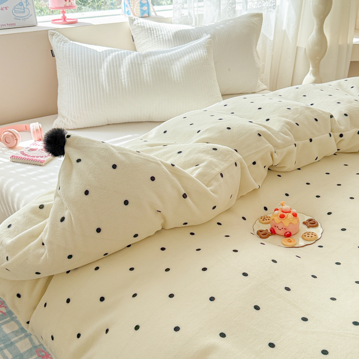 91家纺网 家纺一手货源 找家纺 米可 2025新款全棉色织水洗棉四件套安迪-桔