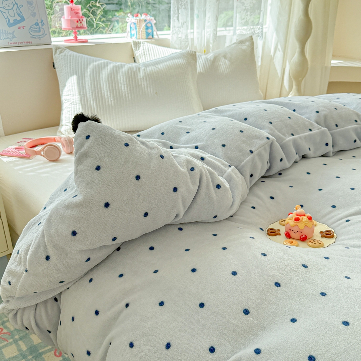 91家纺网 家纺一手货源 找家纺 （总）米可 2025秋冬新品高克重牛奶绒毛球款单被套毛毯盖毯被套单品