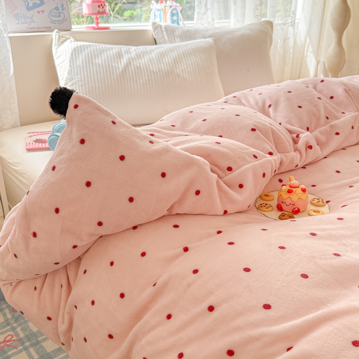 91家纺网 家纺一手货源 找家纺 （总）米可 2025秋冬新品高克重牛奶绒毛球款单被套毛毯盖毯被套单品