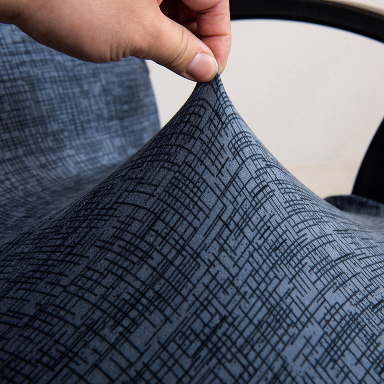 91家纺网 家纺一手货源 找家纺 壹零特色家纺 2025新款印花款实木多人沙发椅套 亚麻纹深灰