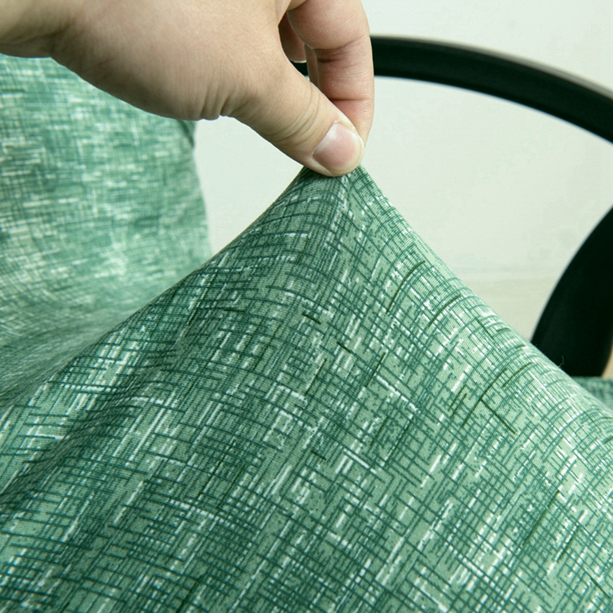 91家纺网 家纺一手货源 找家纺 壹零特色家纺 2025新款印花款实木多人沙发椅套 松绿