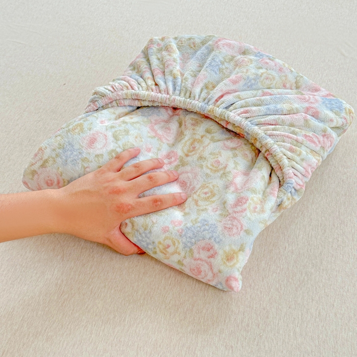 91家纺网 家纺一手货源 找家纺 慕澄家纺 2025新款牛奶绒印花床笠床笠单品 床笠-繁花