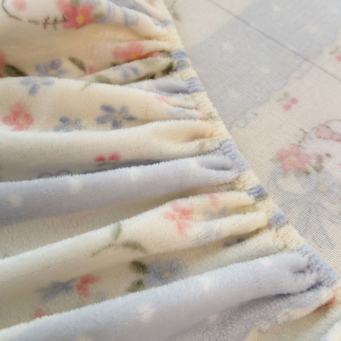 91家纺网 家纺一手货源 找家纺 慕澄家纺 2025新款牛奶绒印花床笠床笠单品 床笠-蓝条凯蒂