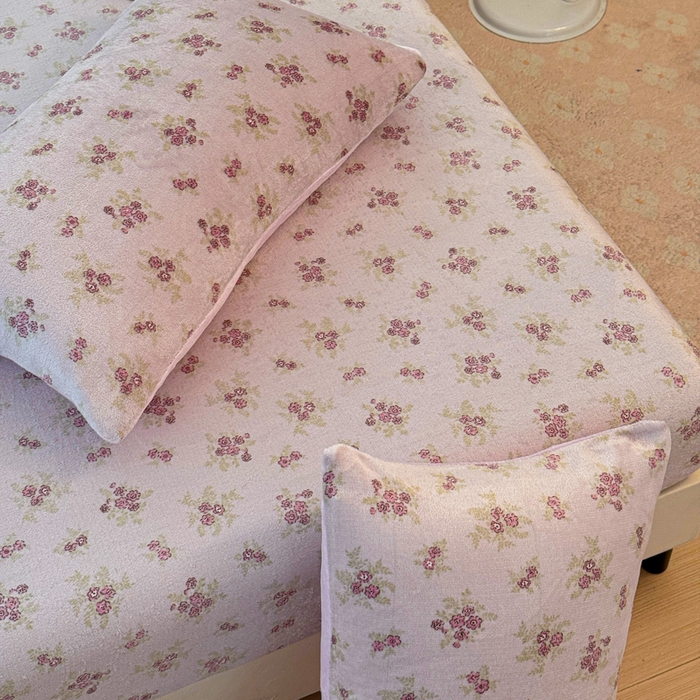 91家纺网 家纺一手货源 找家纺 慕澄家纺 2025新款牛奶绒印花床笠床笠单品 床笠-梦幻花语