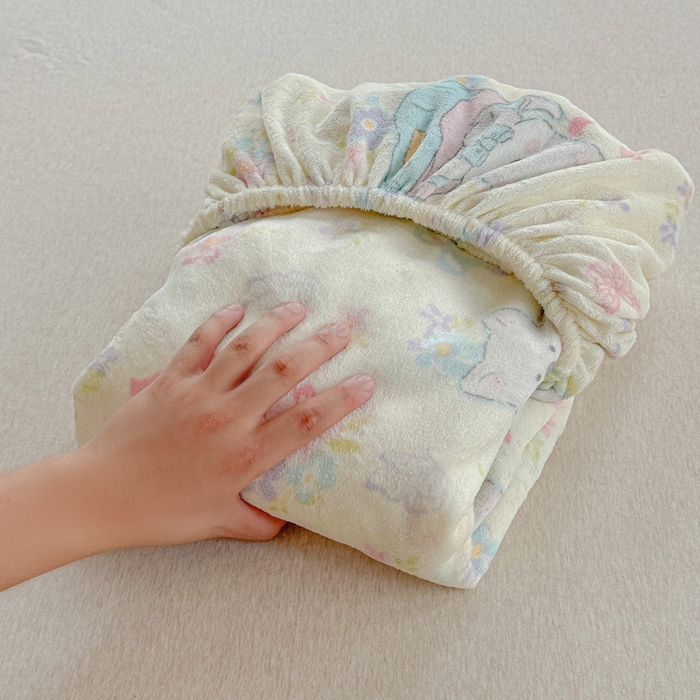 91家纺网 家纺一手货源 找家纺 慕澄家纺 2025新款牛奶绒印花床笠床笠单品 床笠-奶奶可爱