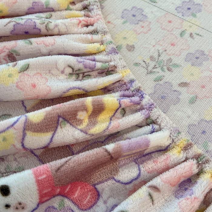 91家纺网 家纺一手货源 找家纺 慕澄家纺 2025新款牛奶绒印花床笠床笠单品 床笠-碎碎紫兔