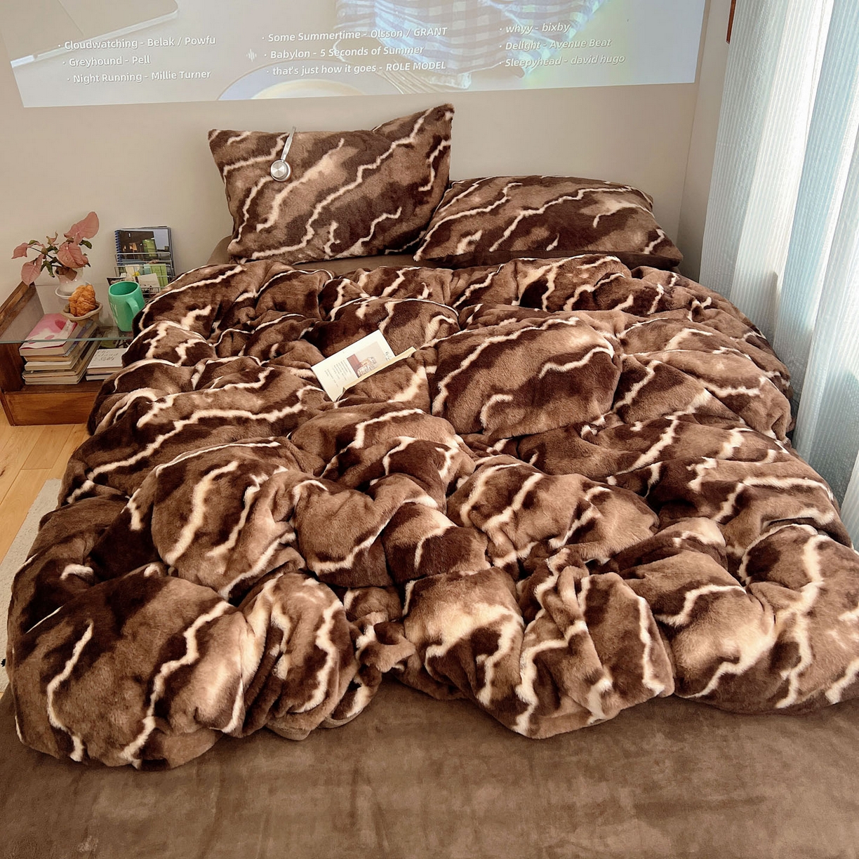 91家纺网 家纺一手货源 找家纺 （总）顾里家纺 2025新款美拉德兔毛四件套