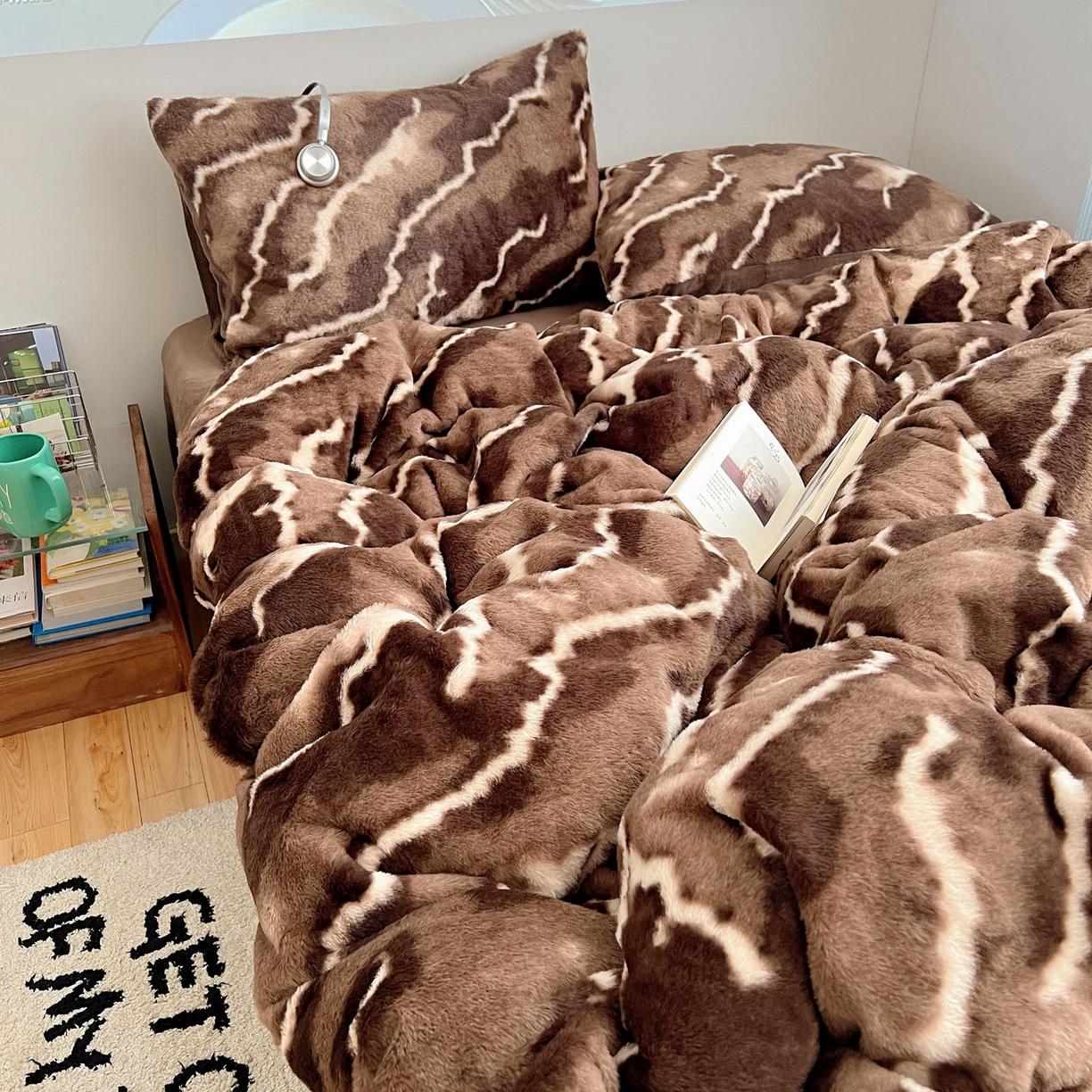 91家纺网 家纺一手货源 找家纺 （总）顾里家纺 2025新款美拉德兔毛四件套