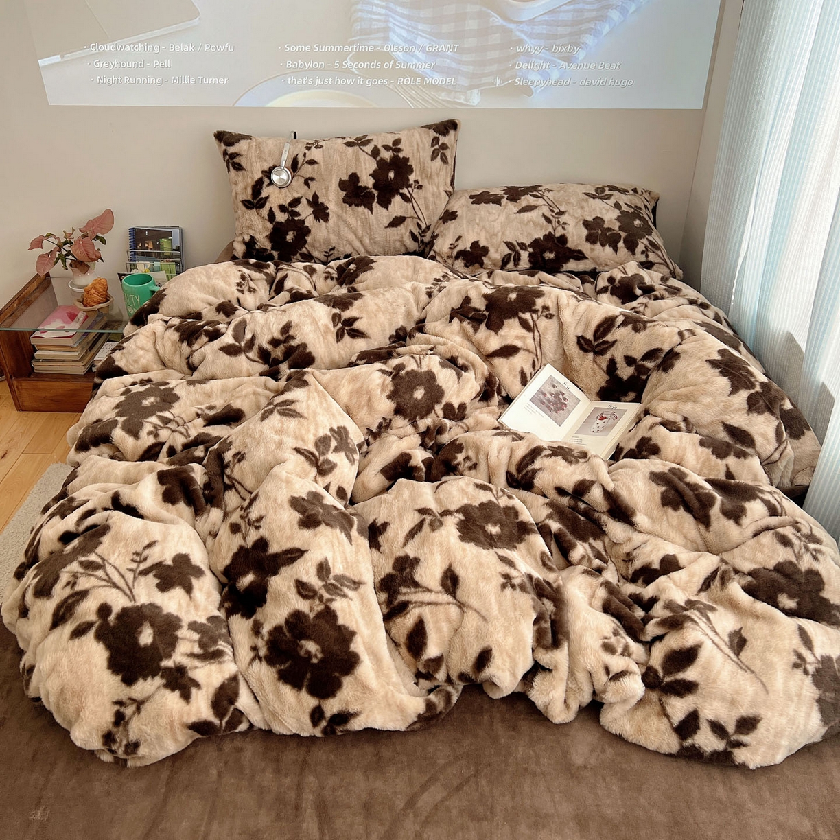 顾里家纺 2025新款美拉德兔毛四件套 简爱