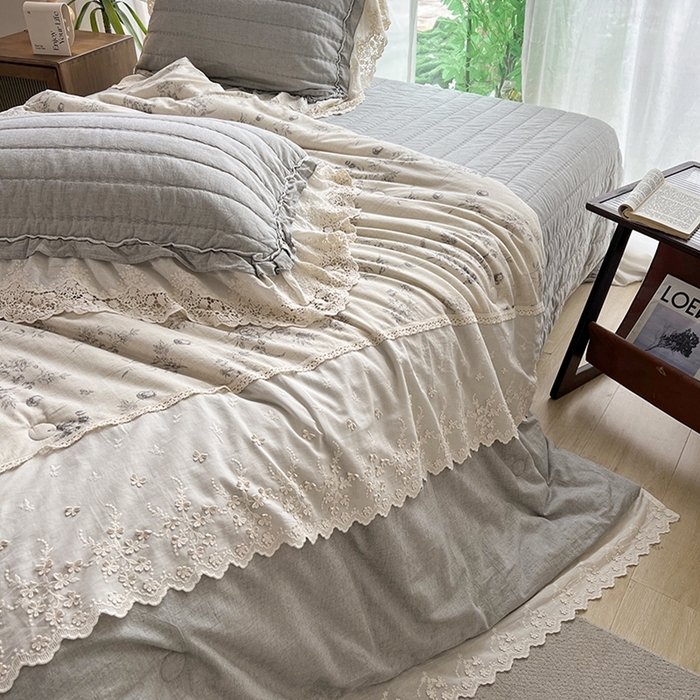 91家纺网 家纺一手货源 找家纺 （总）桂雅居 2025新款植物再生棉麻法式数码印花懒人被被子被芯