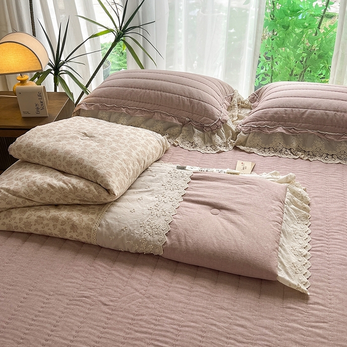 91家纺网 家纺一手货源 找家纺 （总）桂雅居 2025新款植物再生棉麻法式数码印花懒人被被子被芯