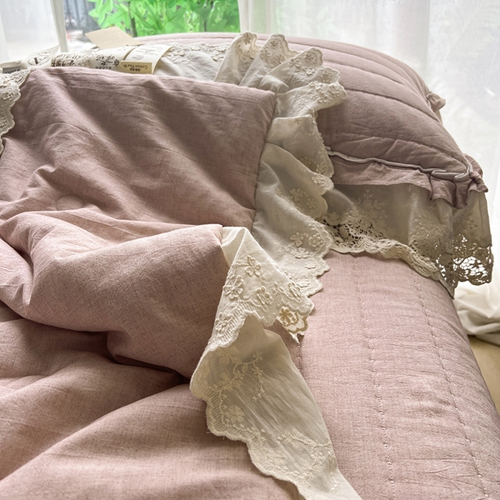 91家纺网 家纺一手货源 找家纺 桂雅居 2025新款植物再生棉麻法式数码印花懒人被被子被芯 秋意-红