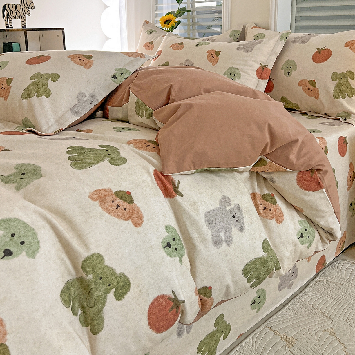 91家纺网 家纺一手货源 找家纺 （总）依庭 2025新款高克重全棉纯棉磨毛印花单被套