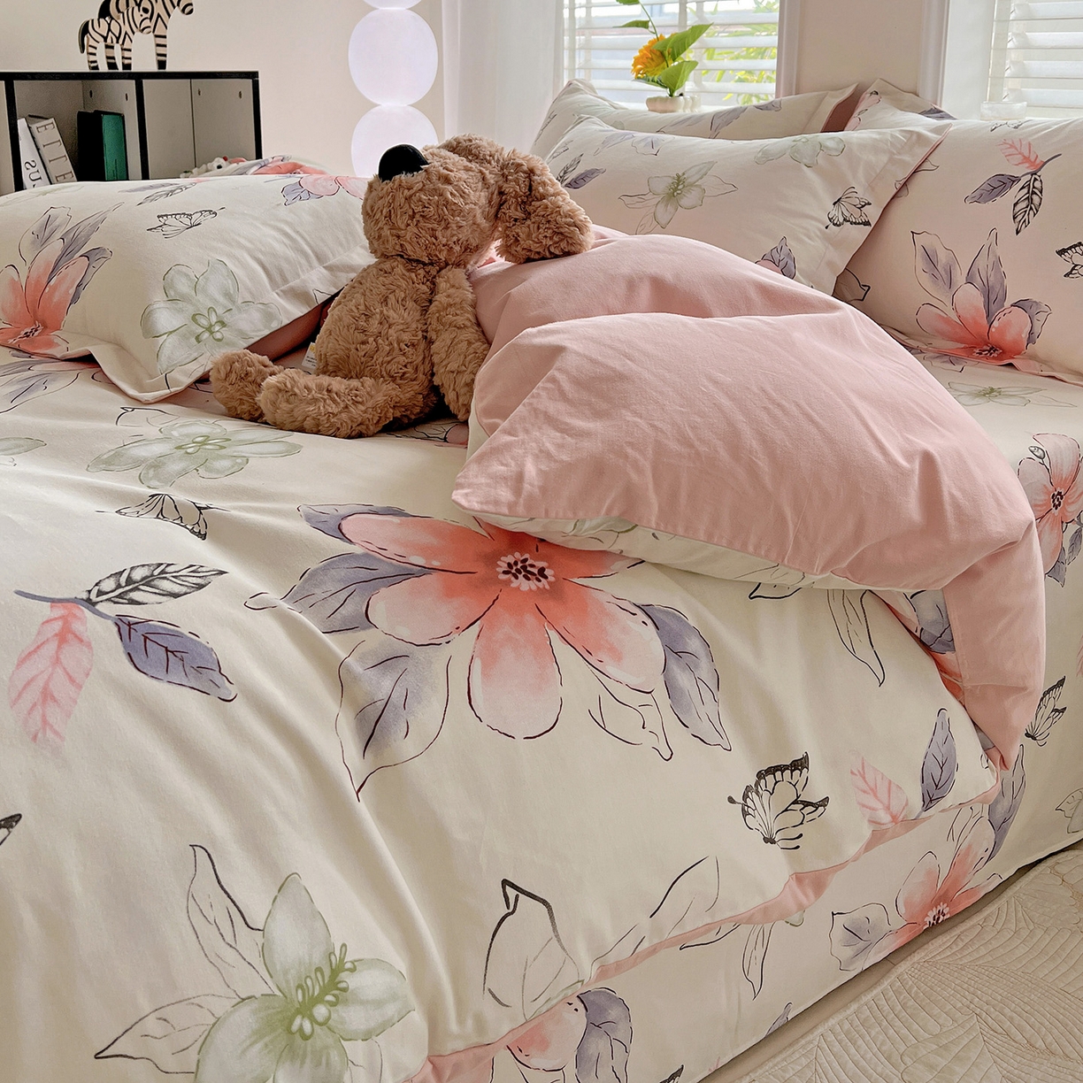 91家纺网 家纺一手货源 找家纺 （总）依庭 2025新款高克重全棉纯棉磨毛印花单被套