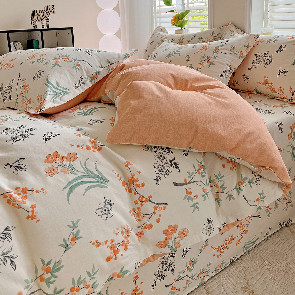 91家纺网 家纺一手货源 找家纺 （总）依庭 2025新款高克重全棉纯棉磨毛印花单被套