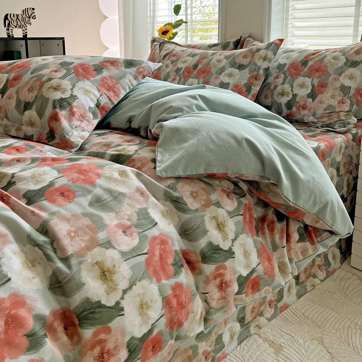 91家纺网 家纺一手货源 找家纺 （总）依庭 2025新款高克重全棉纯棉磨毛印花单被套