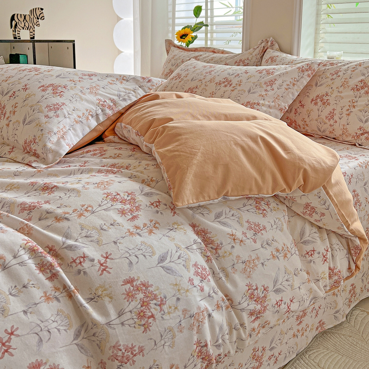 91家纺网 家纺一手货源 找家纺 （总）依庭 2025新款高克重全棉纯棉磨毛印花单被套