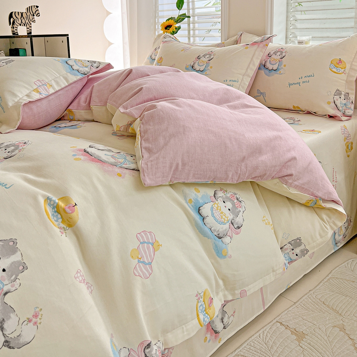 91家纺网 家纺一手货源 找家纺 （总）依庭 2025新款高克重全棉纯棉磨毛印花单被套