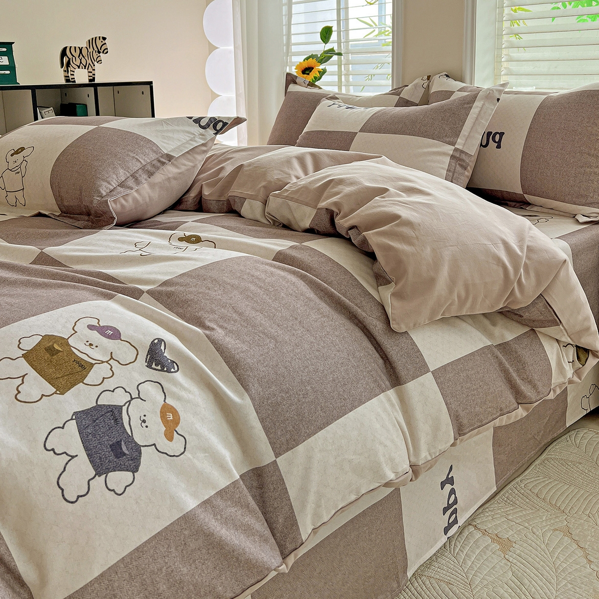 91家纺网 家纺一手货源 找家纺 （总）依庭 2025新款高克重全棉纯棉磨毛印花单被套